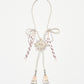 Flower pendant beaded loop tie Lavender【Delivery in April 2024】