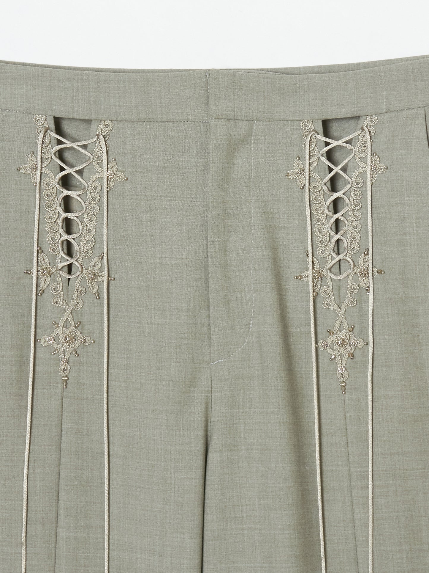 lace up darts straight pants【Delivery in May 2024】