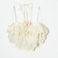 cut-off frilled 2way bustier【Delivery in January 2024】