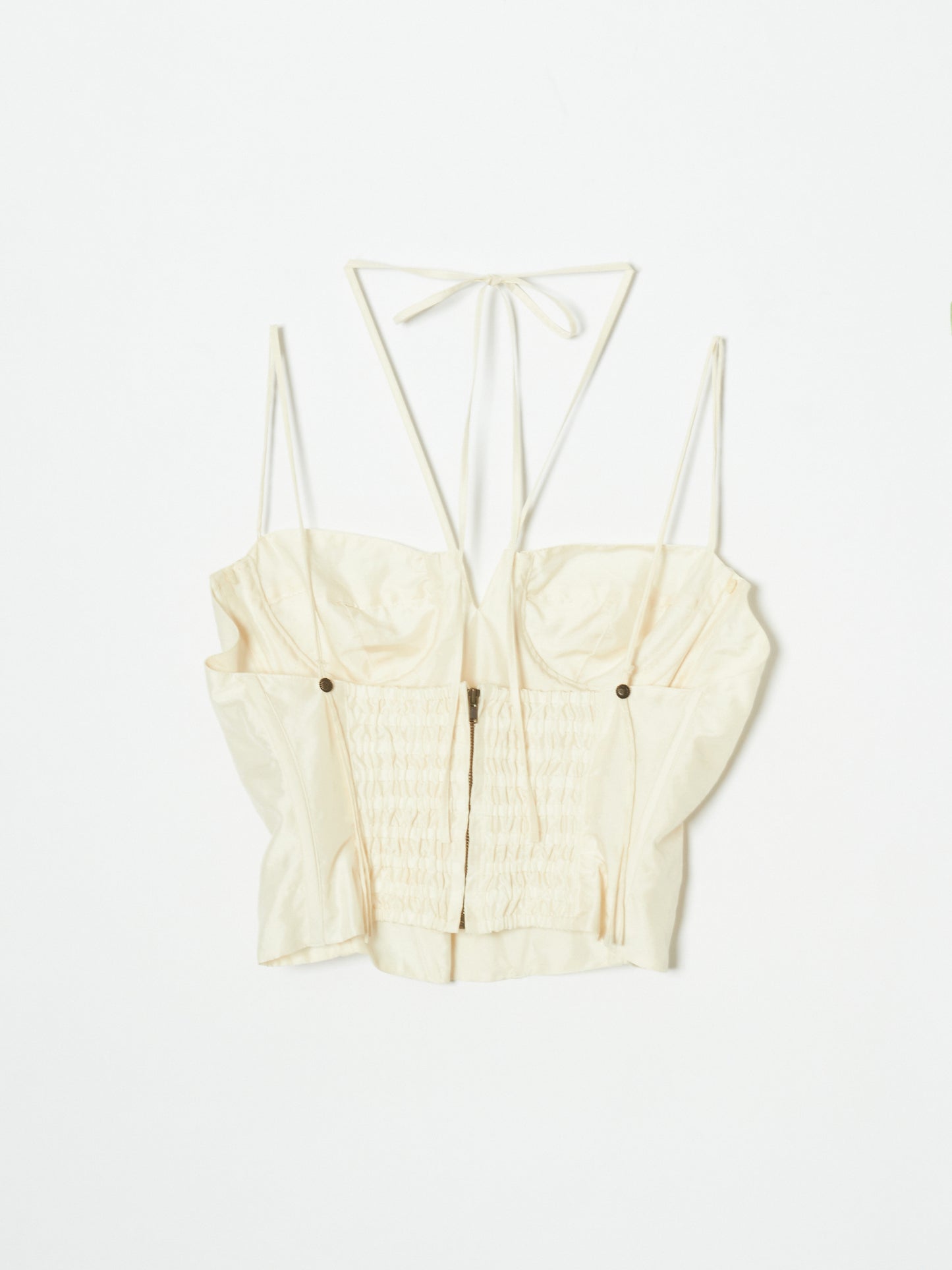 cut-off frilled 2way bustier 【Delivery in July 2024】