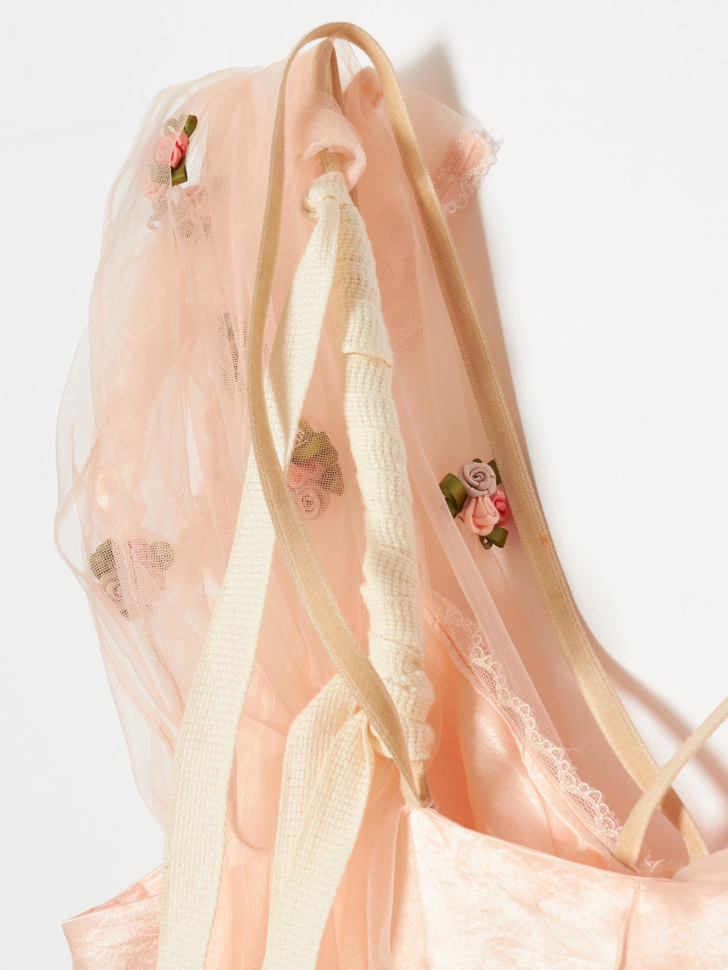 ribbon rose tull dress【Delivery in July 2024】