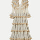 Tiered frill open back dress【Delivery in February 2024】