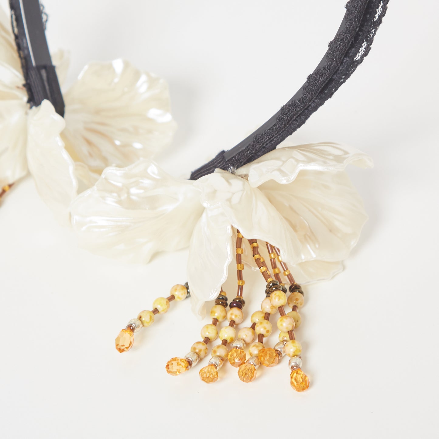 andrcium fringe flower hair band 【Delivery in July 2024】