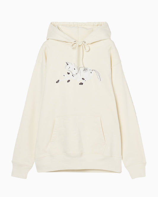 【STUDIOUS Special item】Horse emproidery hoodie Ivory【Delivery in March 2024】