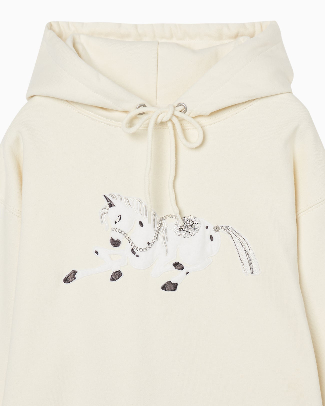 【STUDIOUS Special item】Horse emproidery hoodie Ivory【stock】
