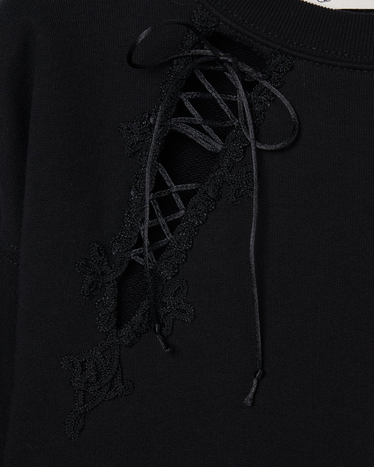 【STUDIOUS Special item】lace up darts pullover Black【stock】