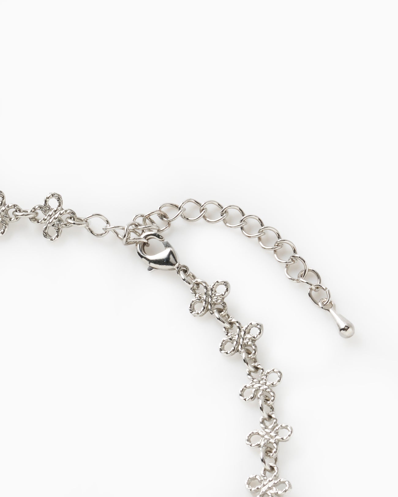 crystal ribbon chain necklace【Delivery in July 2024】