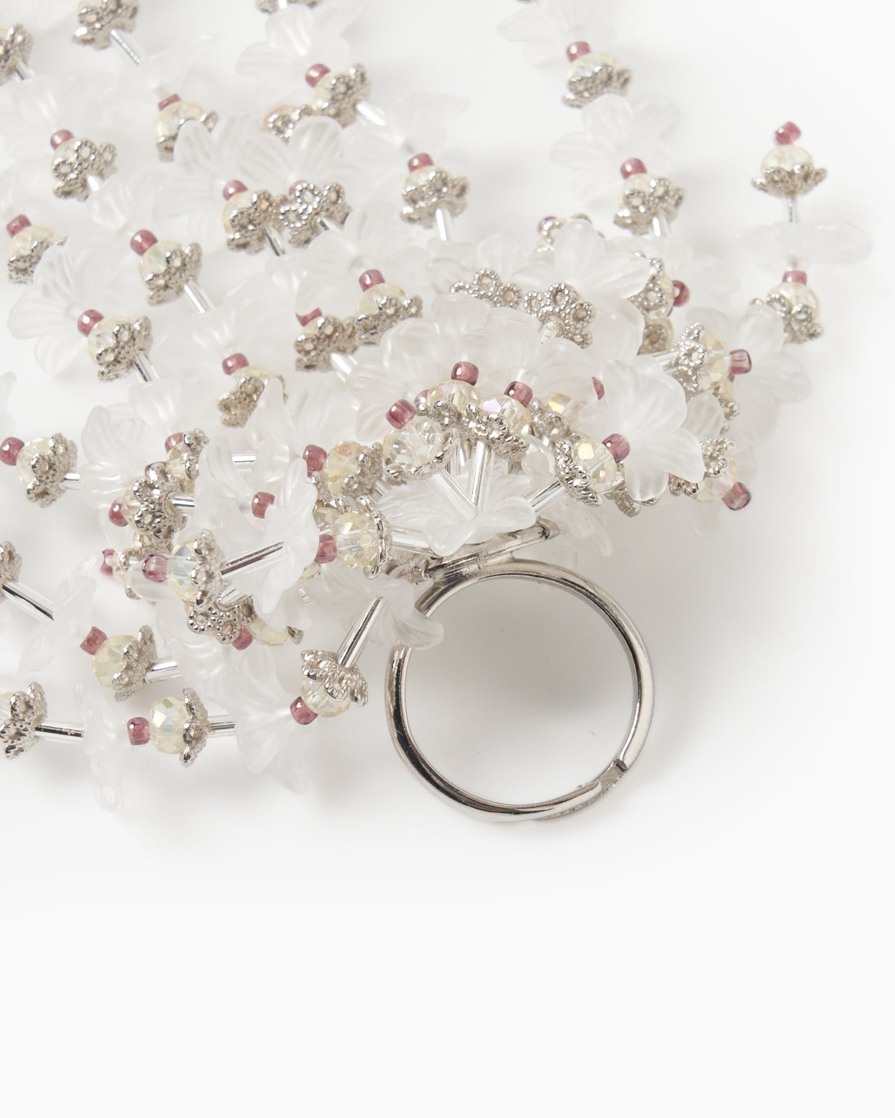 Translucent flower fringe ring 【Delivery in July 2024】