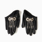 Ribbon bijou faux leather glove【Delivery in August 2024】