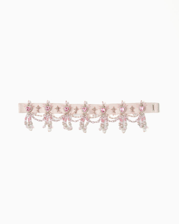 pink heart bijou choker【Delivery in March 2026】