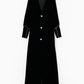 double collar velvet dress coat【Delivery in July 2024】