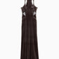 ball chain velour cami-sole dress【Delivery in February 2025】