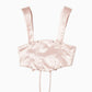 pink satin shoulder stitch corset【Delivery in January 2025】