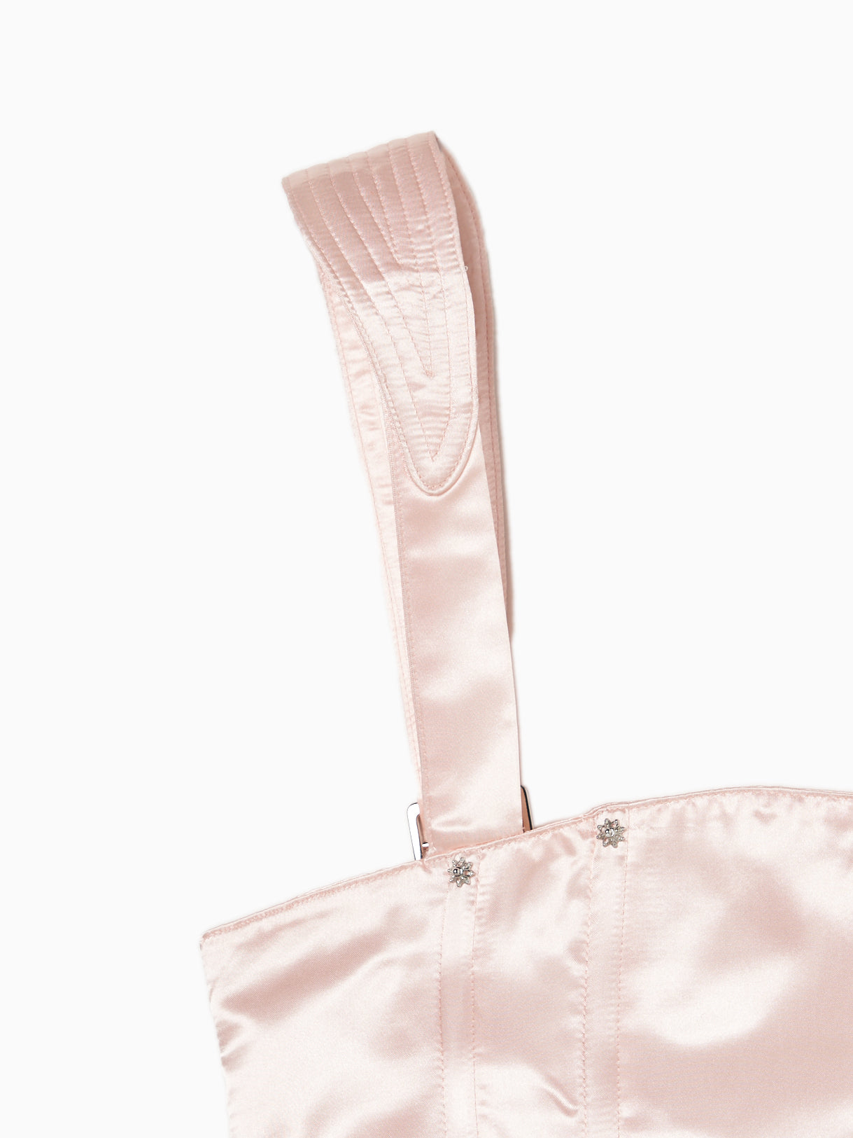 pink satin shoulder stitch corset【Delivery in January 2025】