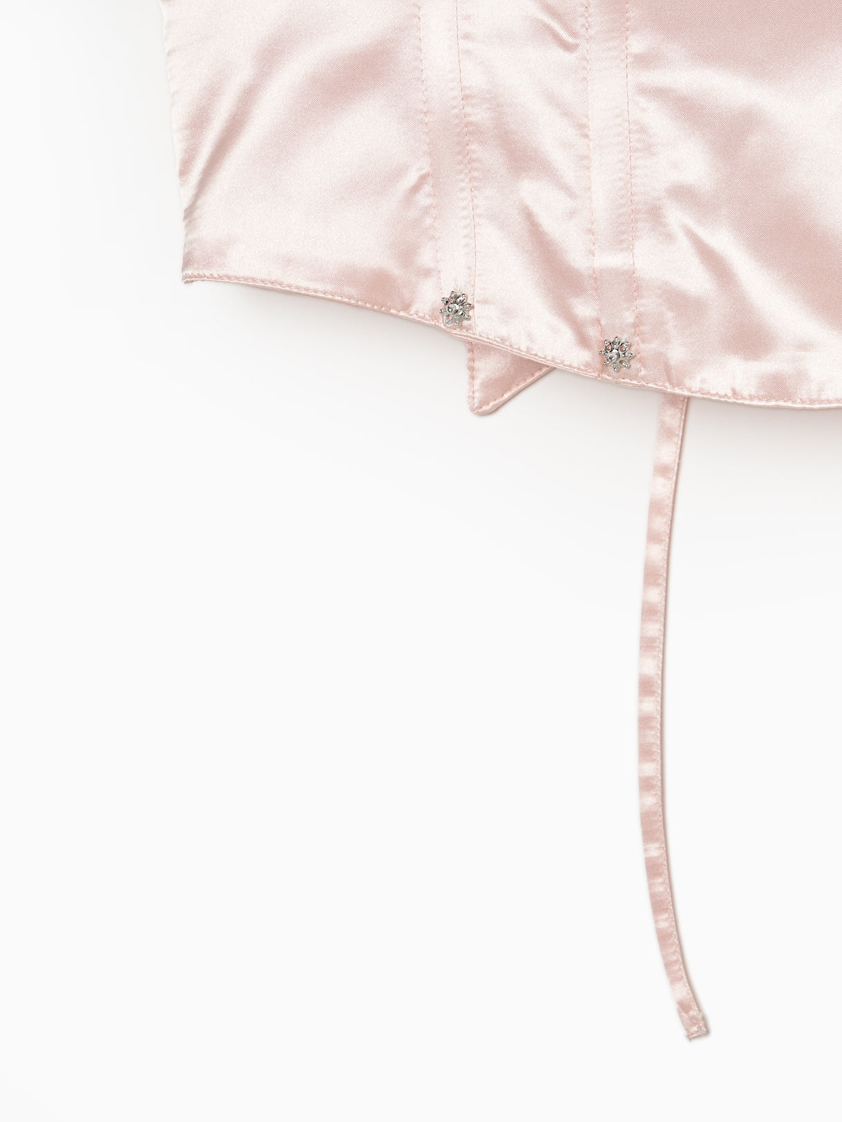 pink satin shoulder stitch corset【Delivery in January 2025】