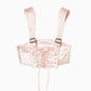 pink satin shoulder stitch corset【Delivery in July 2024】