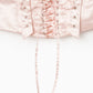 pink satin shoulder stitch corset【Delivery in January 2025】