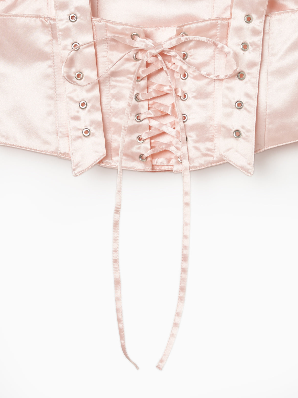 pink satin shoulder stitch corset【Delivery in January 2025】