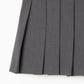 silver buckle pleats skirt【stock】