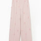 baby pink beaded ribbon pants【Delivery in  February 2025】