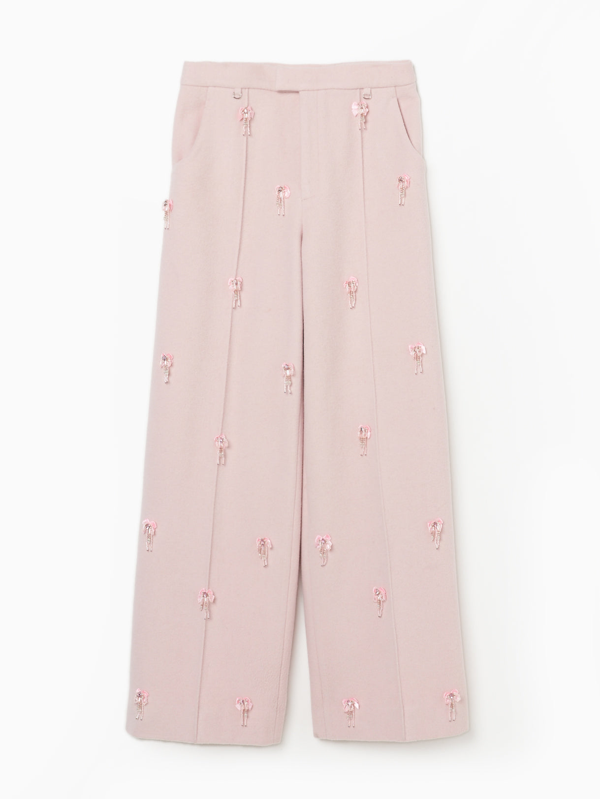 baby pink beaded ribbon pants【Delivery in  February 2025】