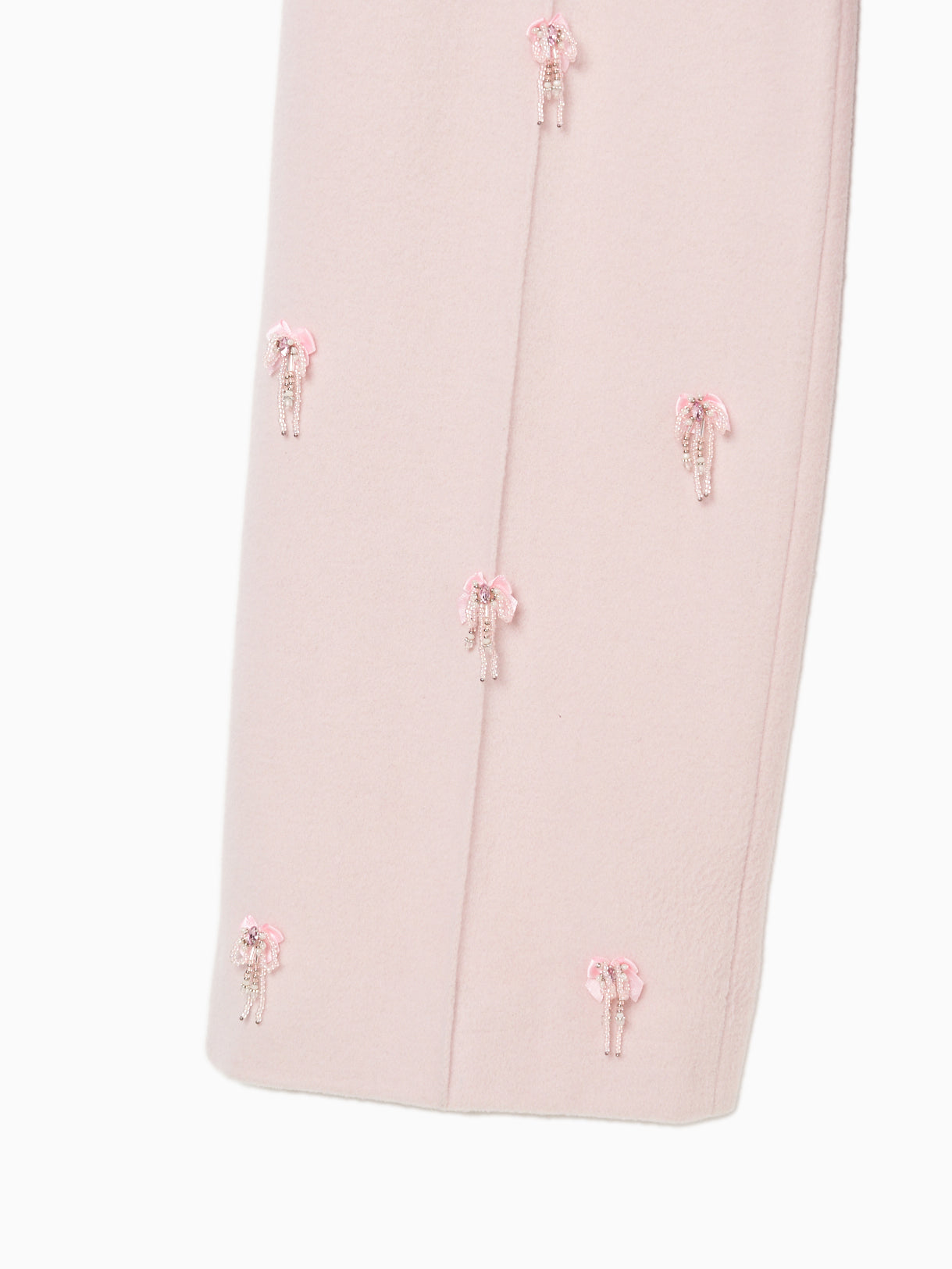 baby pink beaded ribbon pants【Delivery in  February 2025】