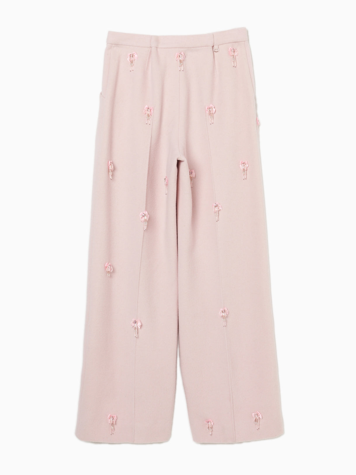 baby pink beaded ribbon pants【Delivery in  February 2025】