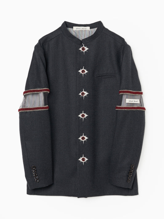 red eyes mao collar jacket【Delivery in July 2024】