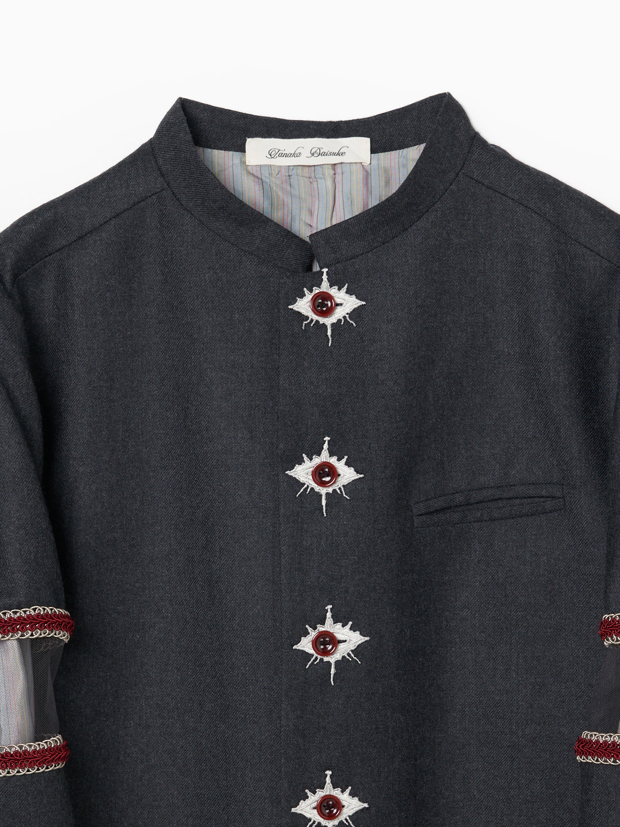red eyes mao collar jacket【Delivery in July 2024】