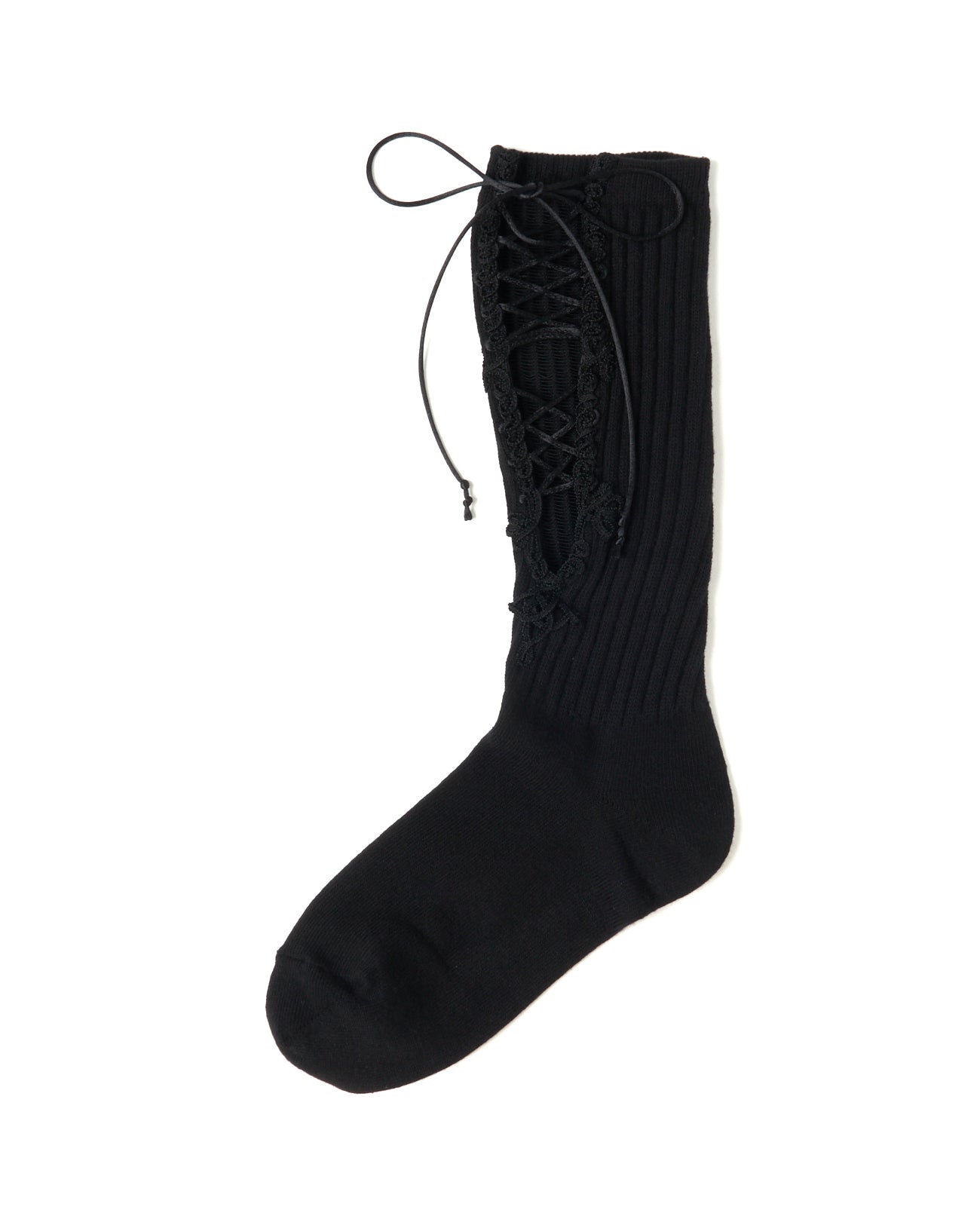 lace up darts socks Black 【stock】