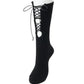 lace up darts socks Black 【stock】