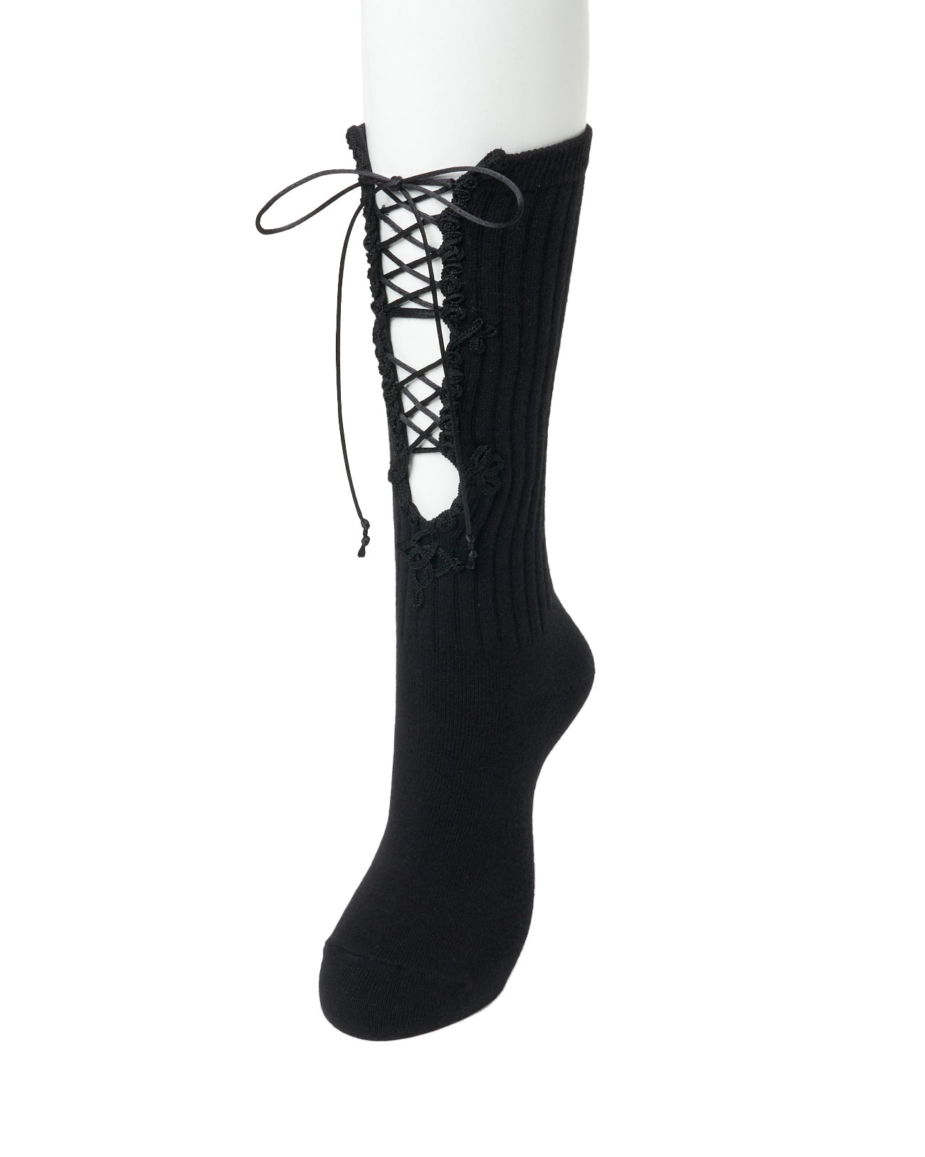 lace up darts socks Black 【stock】