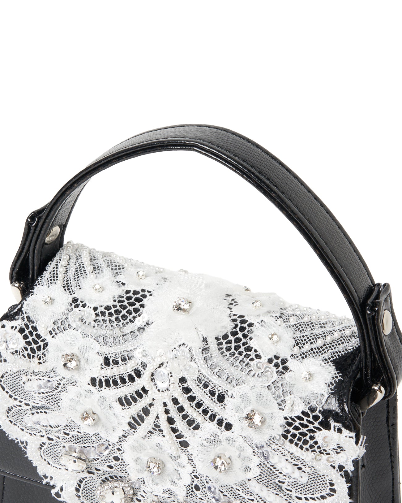 white lace crocodile mini bag【Delivery in August 2024】
