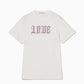 LOVE glitter T-shirt White × Pink【stock】