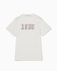 LOVE glitter T-shirt White × Pink【stock】