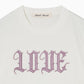 LOVE glitter T-shirt White × Pink【stock】