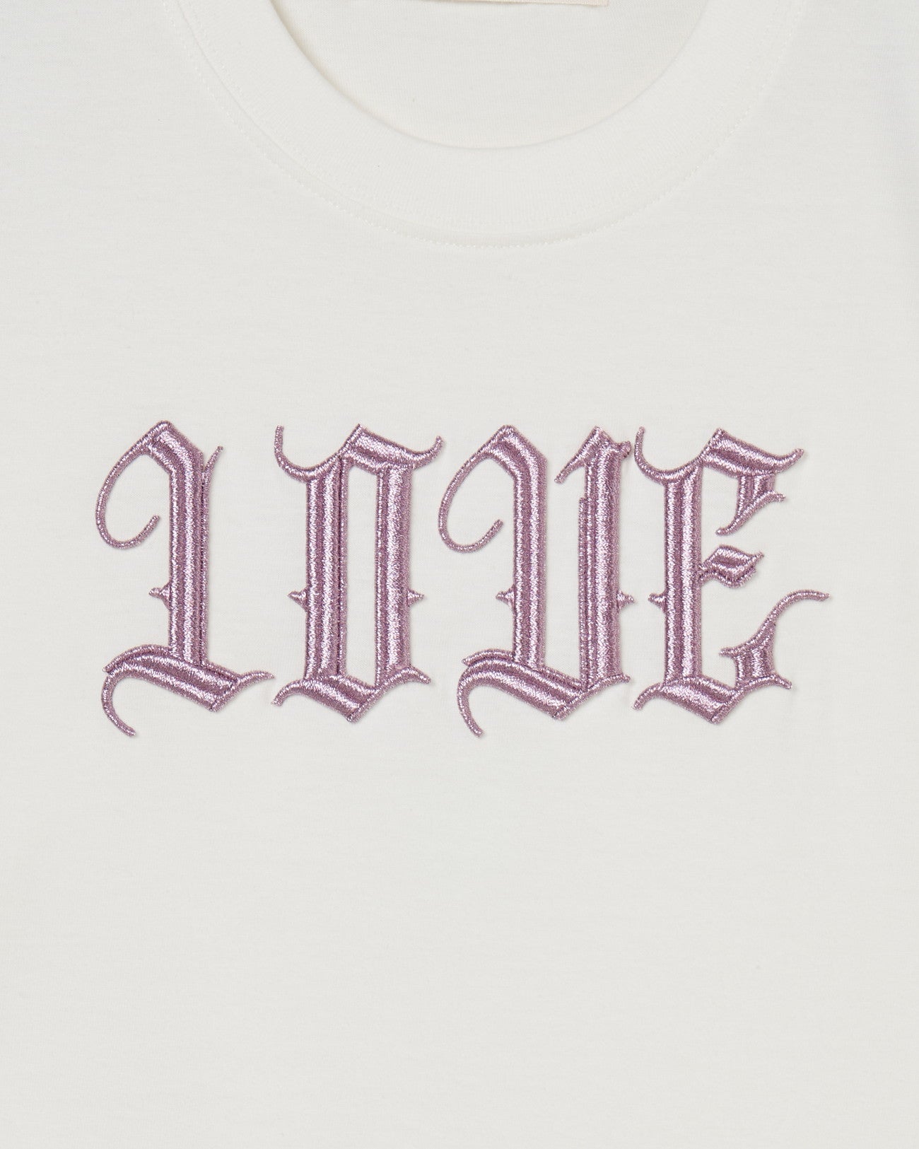 LOVE glitter T-shirt White × Pink【stock】