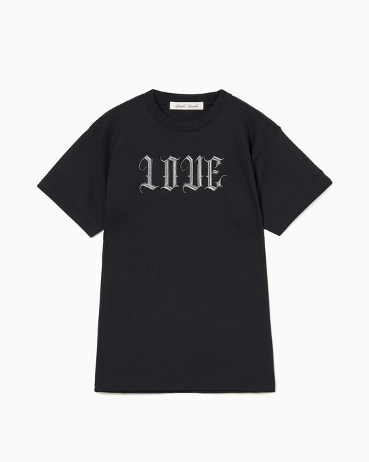 LOVE glitter T-shirt Black × Silver【stock】