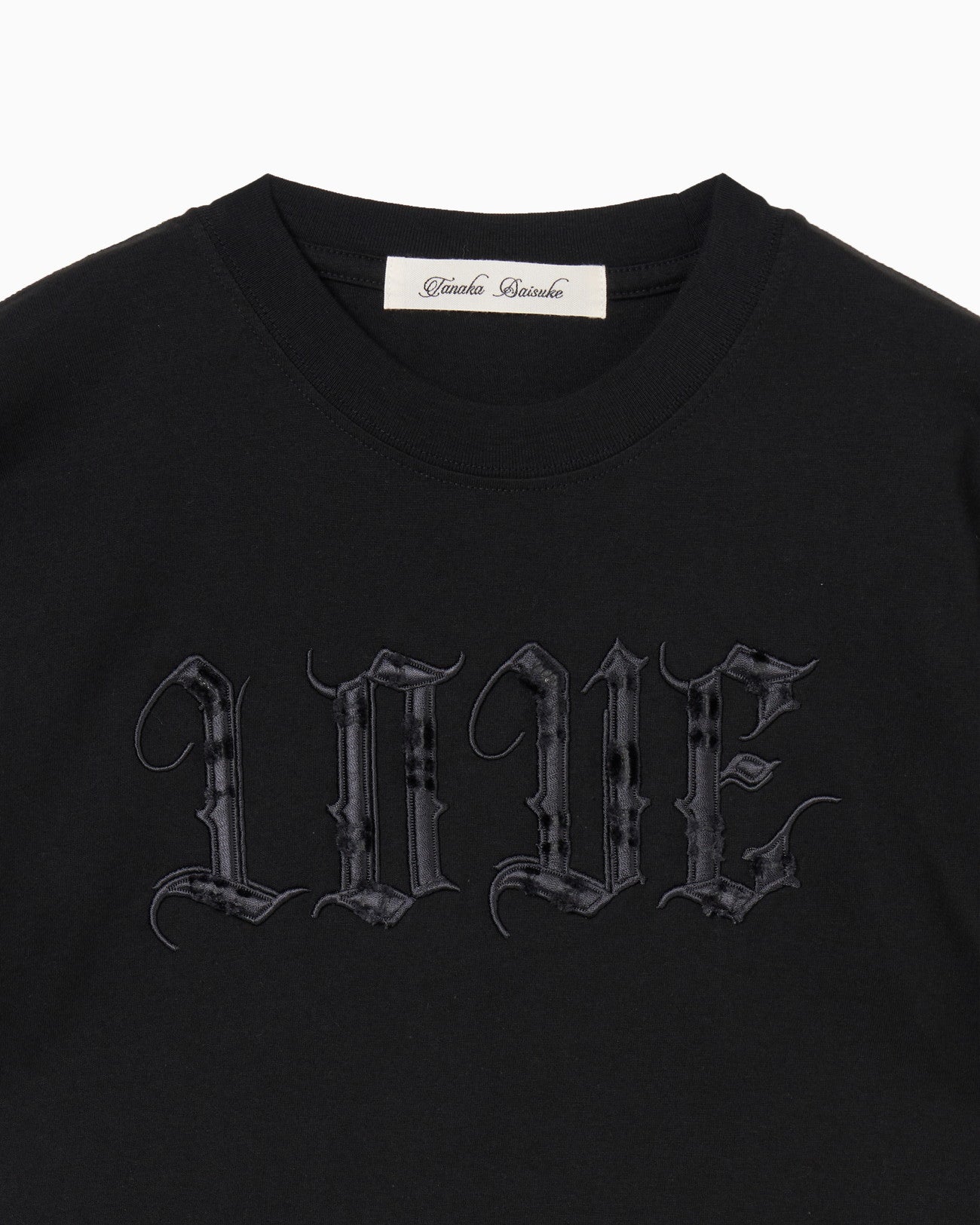 PANK LOVE T-shirt mini Black × Black【stock】