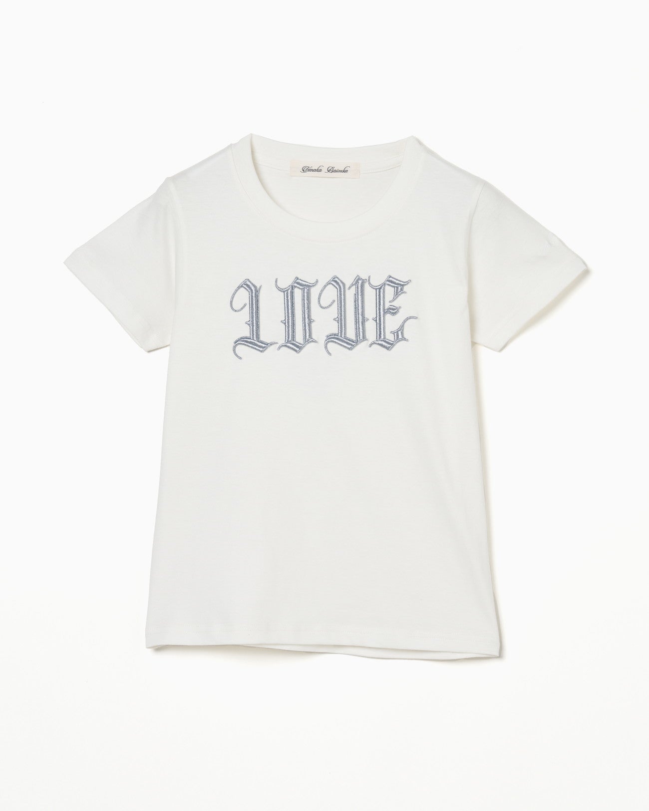 LOVE glitter T-shirt mini White× Silver【stock】