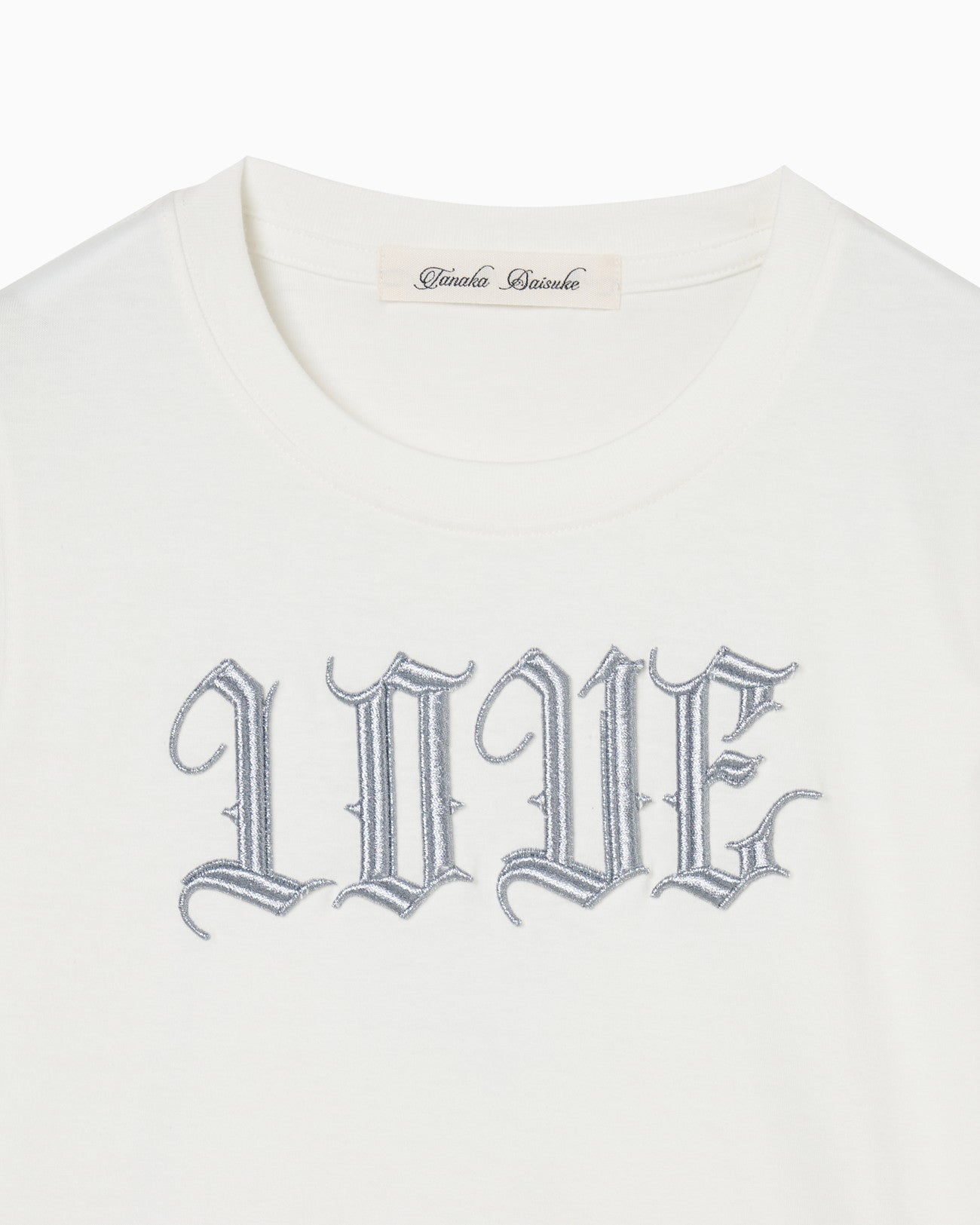 LOVE glitter T-shirt mini White× Silver【stock】