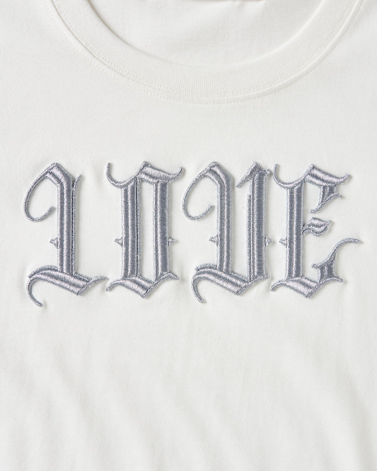 LOVE glitter T-shirt mini White× Silver【stock】