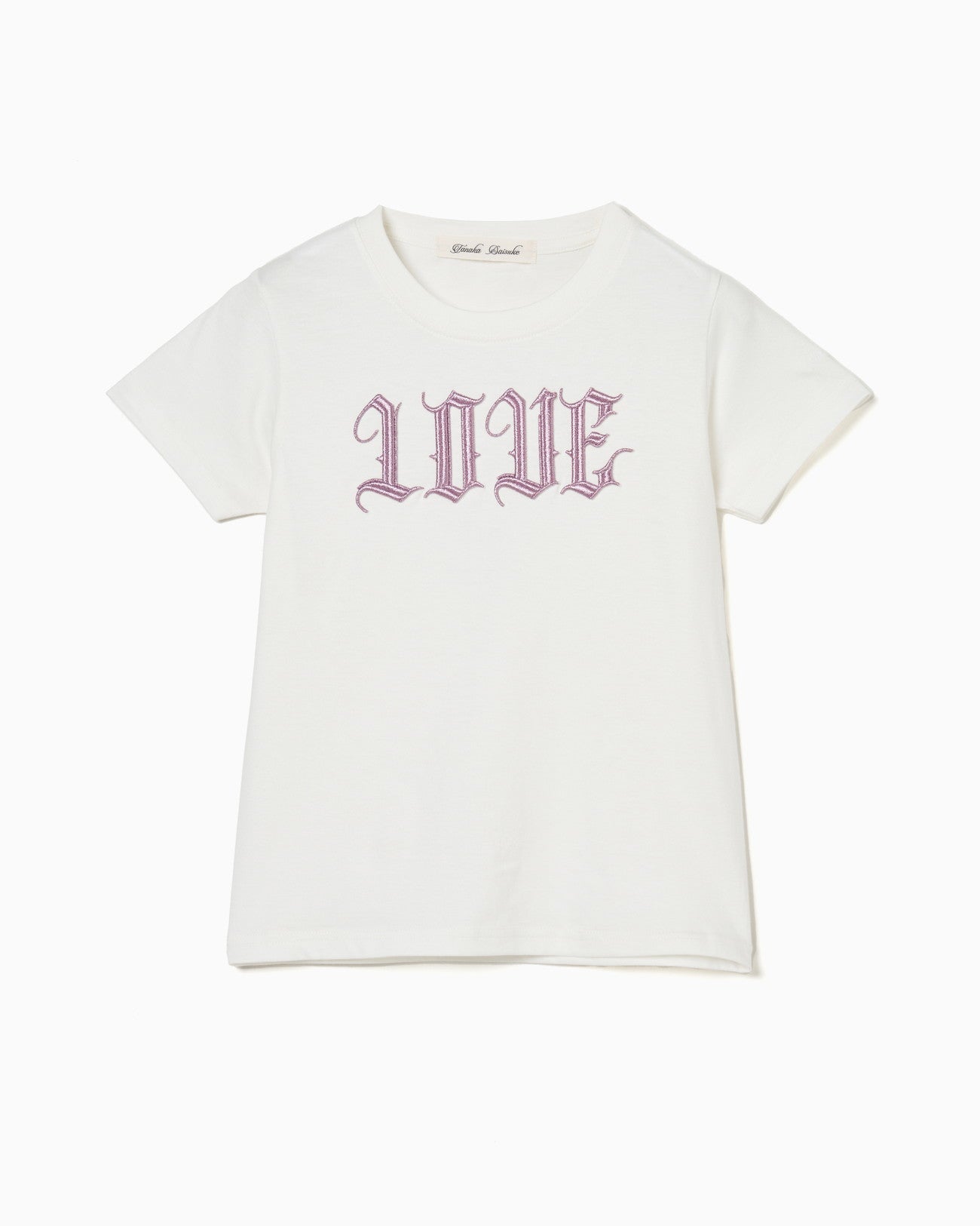 LOVE glitter T-shirt mini White× Pink【stock】