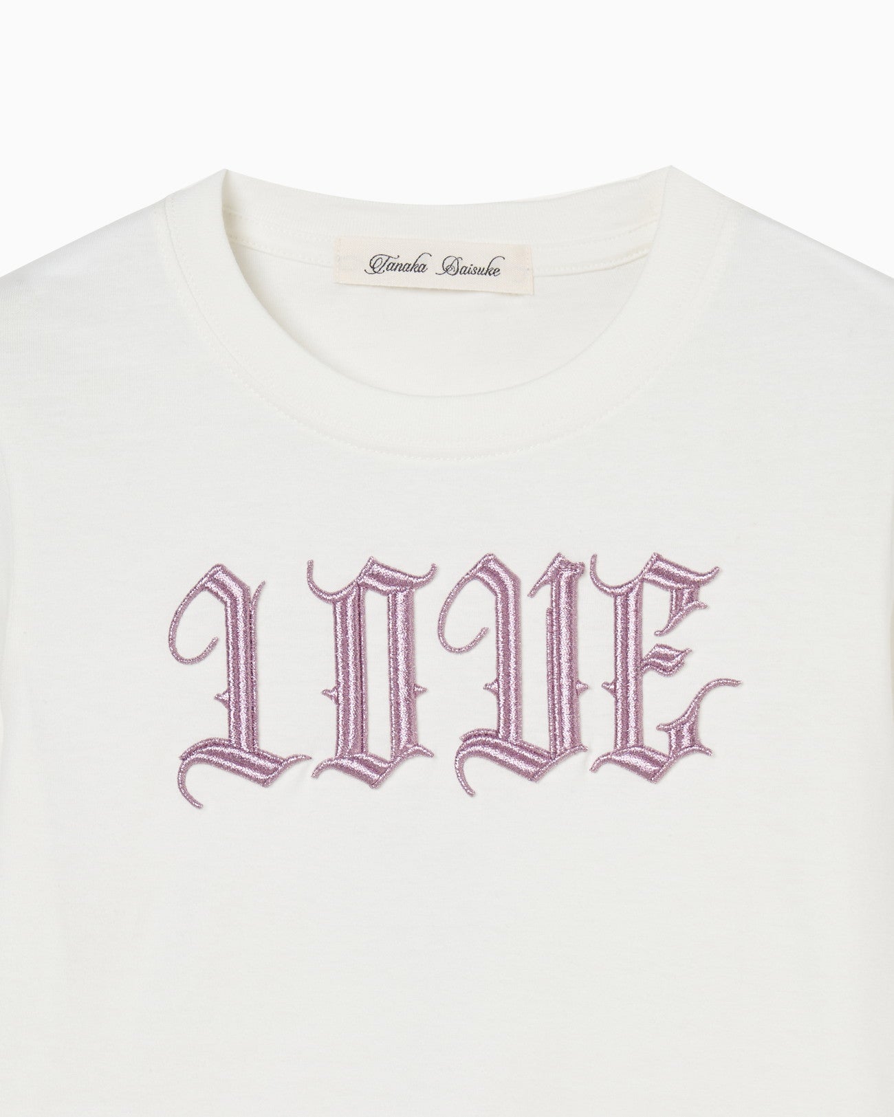 LOVE glitter T-shirt mini White× Pink【stock】