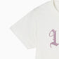 LOVE glitter T-shirt mini White× Pink【stock】