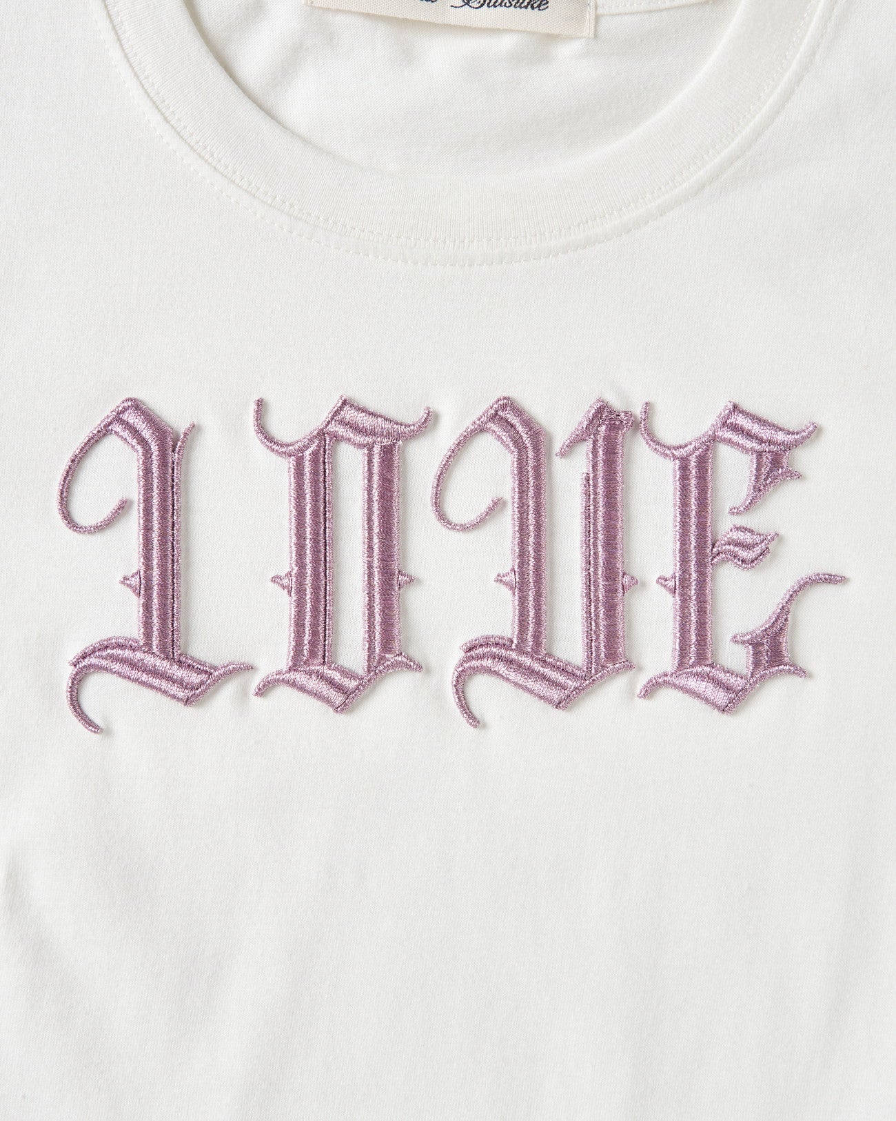 LOVE glitter T-shirt mini White× Pink【stock】