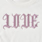 LOVE glitter T-shirt mini White× Pink【stock】