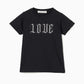 LOVE glitter T-shirt mini Black × Silver【stock】