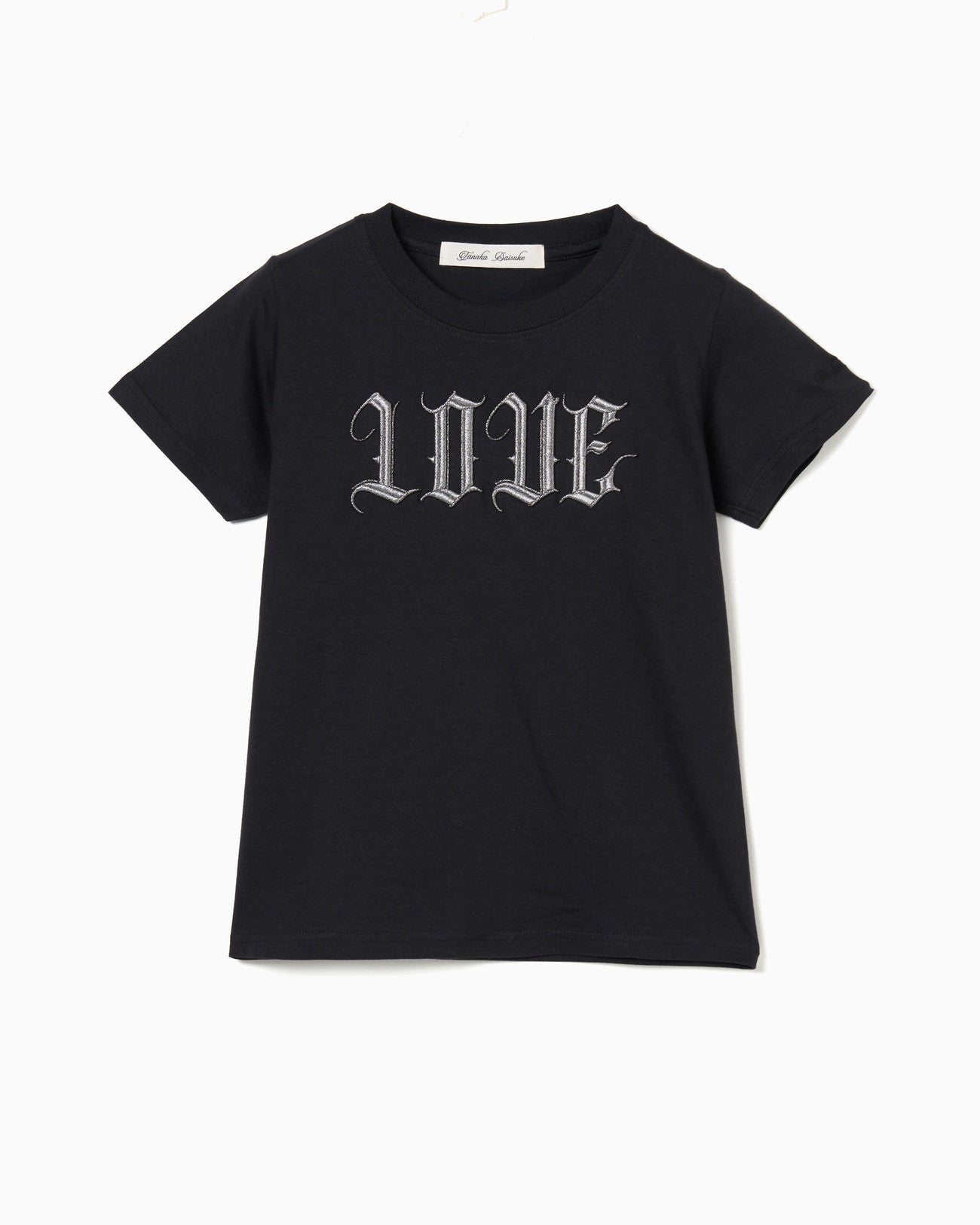 LOVE glitter T-shirt mini Black × Silver【stock】