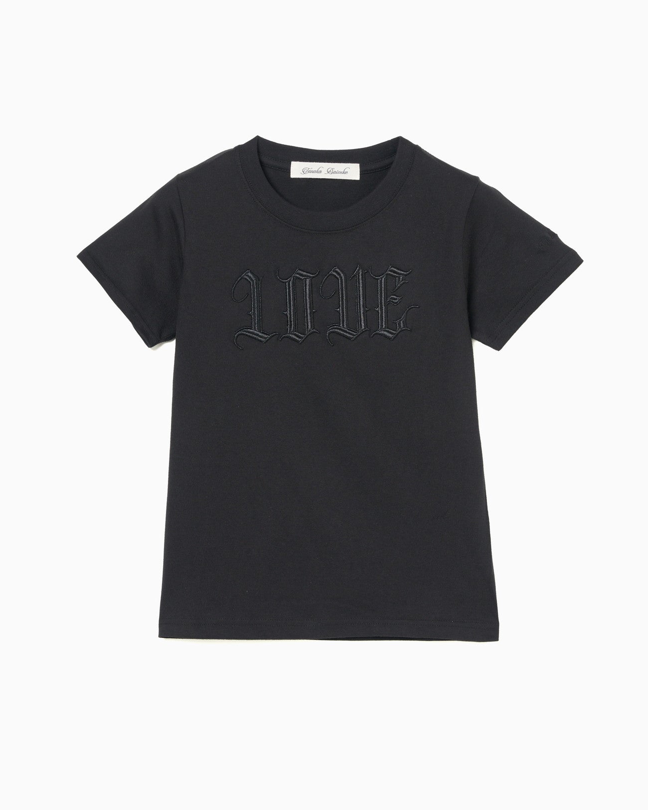 LOVE glitter T-shirt mini Black × Black【stock】